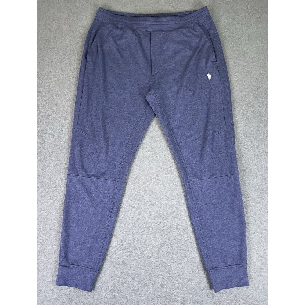 Polo Ralph Lauren Joggers Sweatpants Mens XL Blue Drawstring Logo Lounge Prep